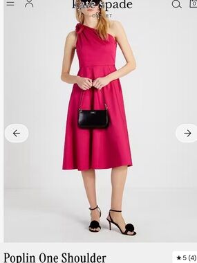 kate spade One-Shoulder A-Line Dress in Fuchsia